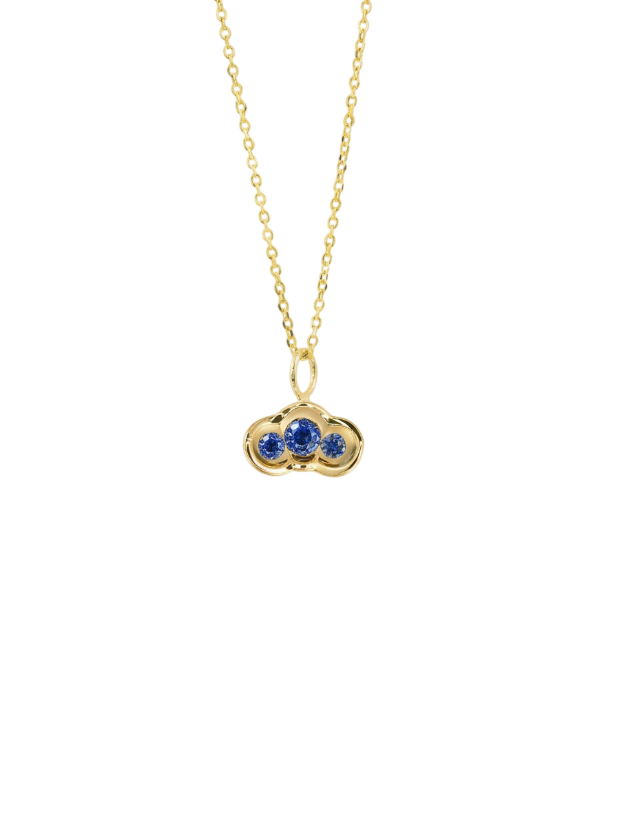Blue Sapphire Obi no.3 Pendant with chain